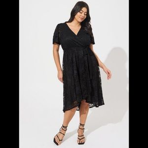 TORRID Mini Lace Wrap Dress